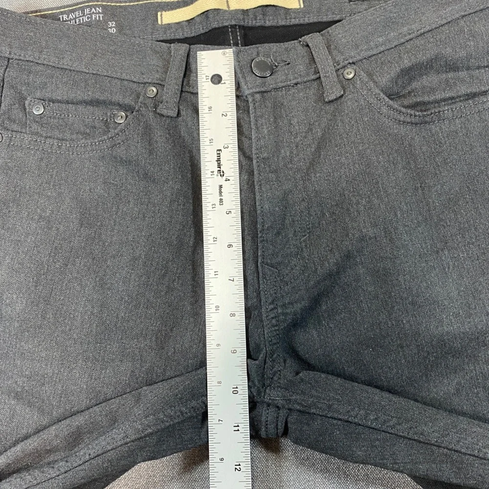 Banana‎ Republic Travel Jean Athletic Fit Charcoal Gray Pants 32x (inseam 24.4